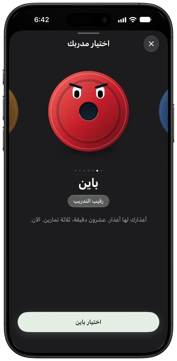 اختيار باين، رقيب التدريب
