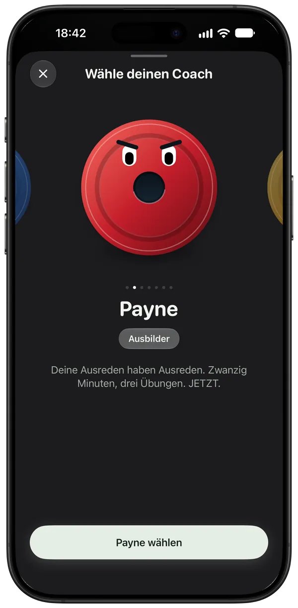 Payne, der Ausbilder, wird ausgewählt