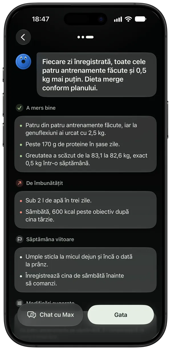 Un bilanț săptămânal: ce a mers bine, la ce mai e de lucrat, săptămâna viitoare